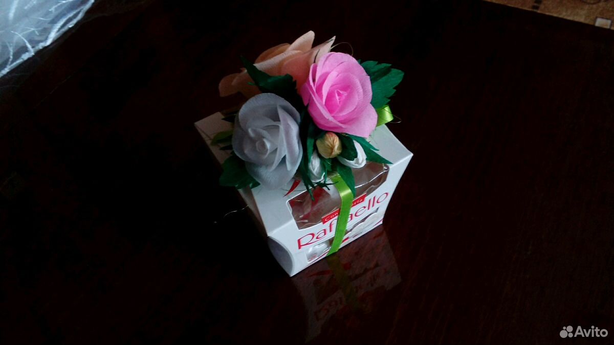 Raffaello подарочное с цветами ручной работы купить на Зозу.ру - фотография № 1