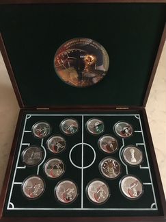 Серебро 14 монет Чемпионат Мира по футболу - 2018г
