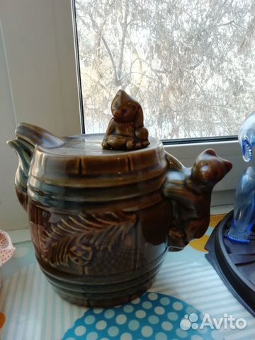 Графин-бочонок керамический Медведи СССР