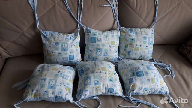 Мягкие бортики в кроватку / подушки для детской кр