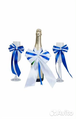 Свадебное украшение для бокалов (новое)