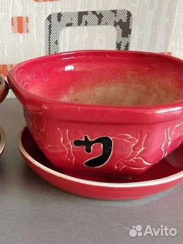 Горшок керамический, бонсайница