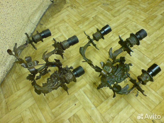 Бра настенные, модерн, бронза, старинные