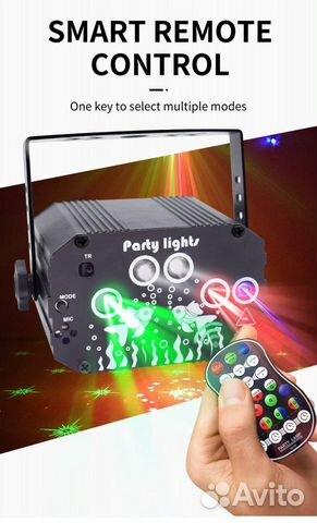 Светомузыка лазерный мини-проектор RGB Aurora Star