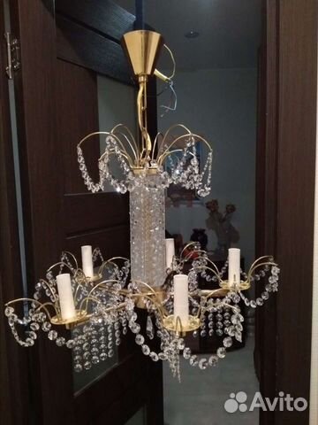Хрустальная люстра СССР Чехия