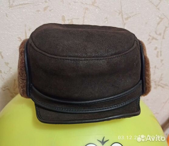 Шапка Кепка из натур. замши и меха. Зима