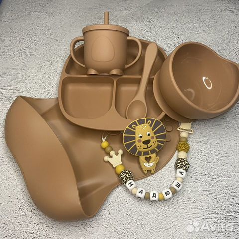 Набор силиконовой посуды для малышей