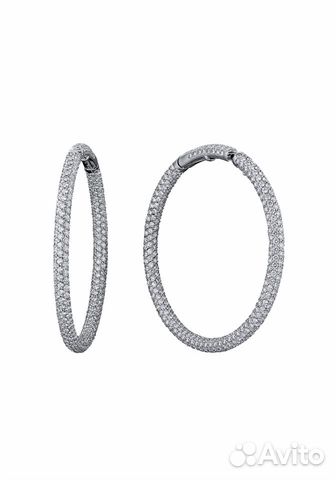 Серьги Chopard White Gold 19.0 ct Diamonds Hoop Ea