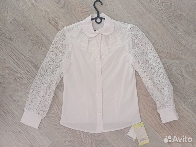 Блузка школьная белая, р-р 146
