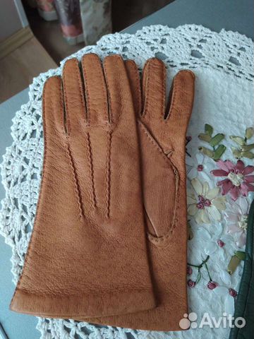 Перчатки новые весна- осень из натуральной кожи