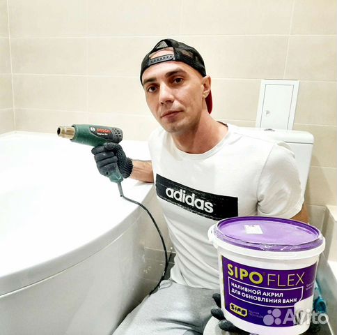 Реставрация ванн жидким акрилом в Волжском