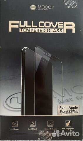 Стекло зашитное 6/6s Premium 2,5 D (white) mocoll