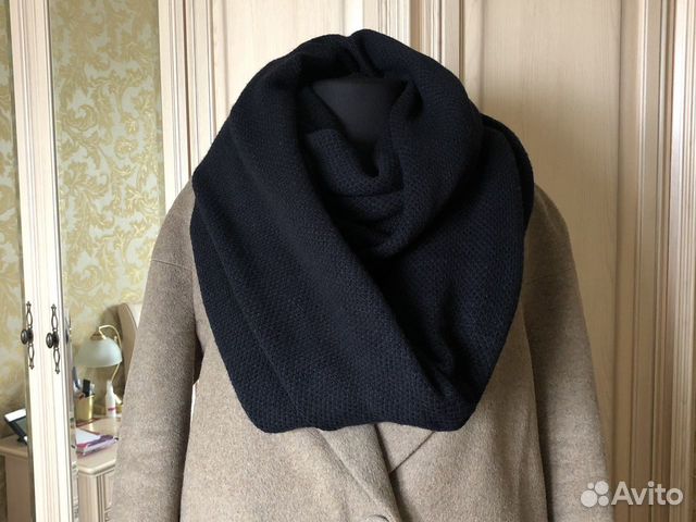 Снуд широкий хомут шарф H&M синий новый