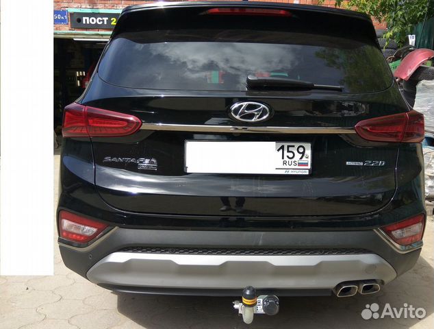 Фаркоп Motodor для Hyundai Santa Fe 2018 оцинк.шар