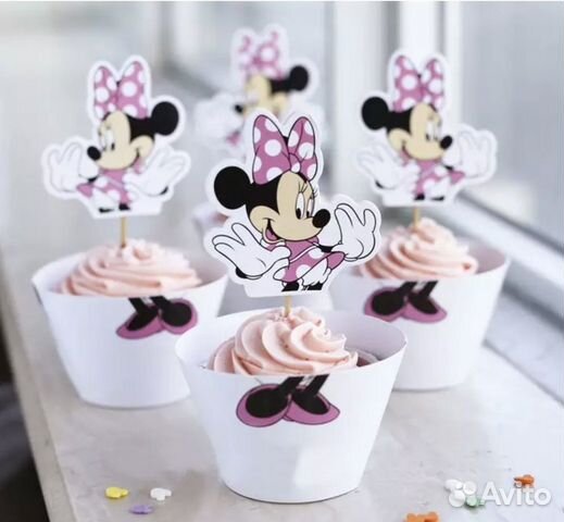 Форма и украшение топперы для капкейков минни