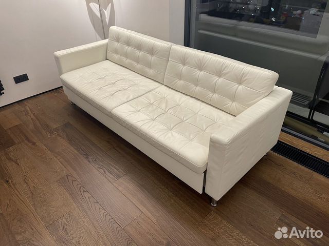 Кожаный раскладной диван IKEA купить в Москве, цена 40 000 руб ...