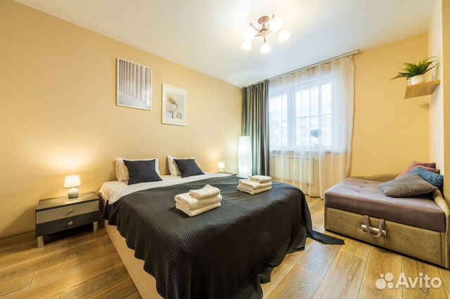 

1-к. квартира, 44 м², 2 кровати
