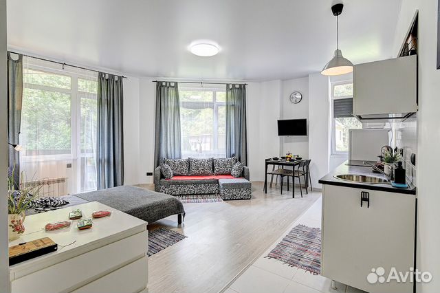 

Квартира-студия, 42 м², 2 кровати