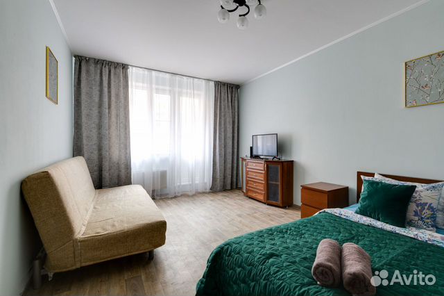 

1-к. квартира, 38 м², 2 кровати