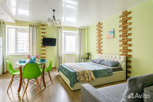 

Квартира-студия, 36 м², 2 кровати