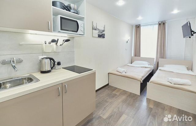

Квартира-студия, 18 м², 2 кровати