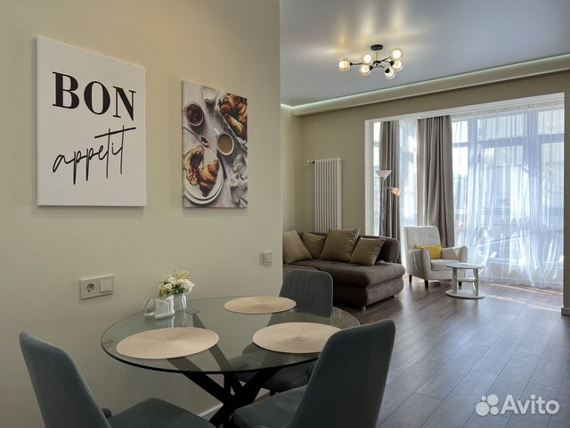 

1-к. квартира, 62 м², 2 кровати
