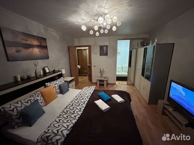 

1-к. квартира, 42 м², 3 кровати