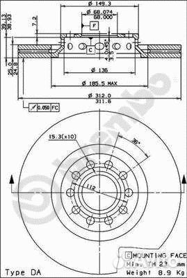 Новые тормозные диски brembo