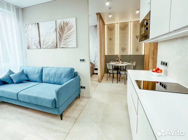 

Квартира-студия, 33 м², 2 кровати