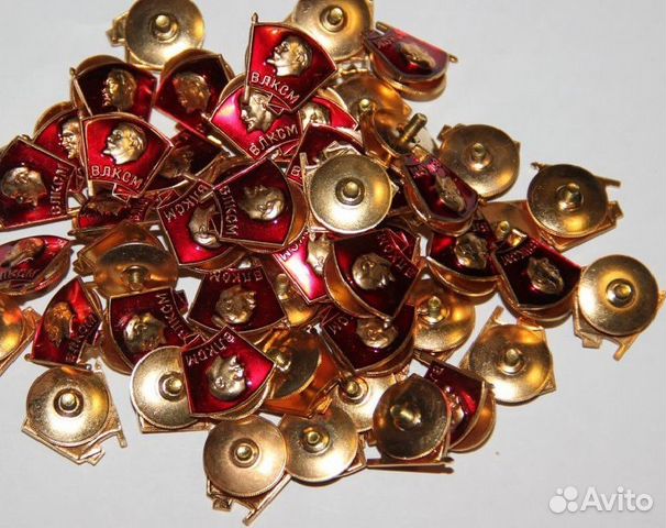 Значки знаки Влксм Комсомол гайки закрутки 10 штук