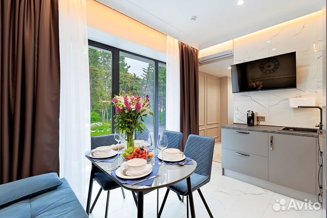 

1-к. квартира в апарт-отеле, 39 м², 3 кровати