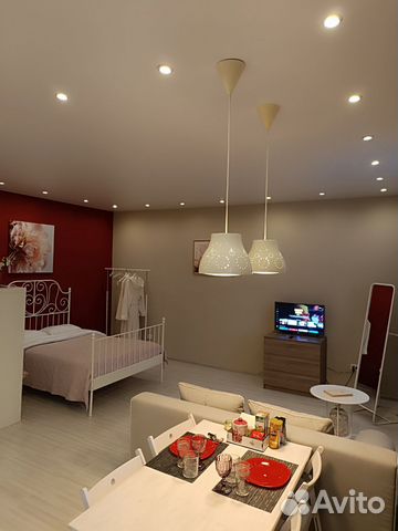 

Квартира-студия, 42 м², 2 кровати