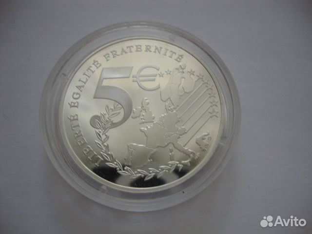 Франция 5 евро 2002 Прощание с франком Золото 2,7г