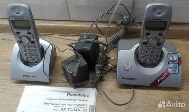 Panasonic dect 2 трубки