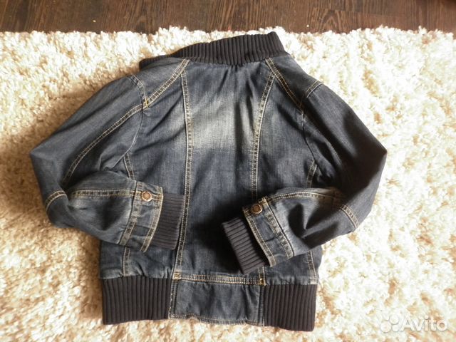 Джинсовая утепленная куртка Zara 118 см 5-6 лет