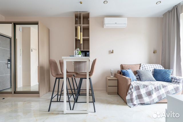 

Квартира-студия, 27 м², 2 кровати