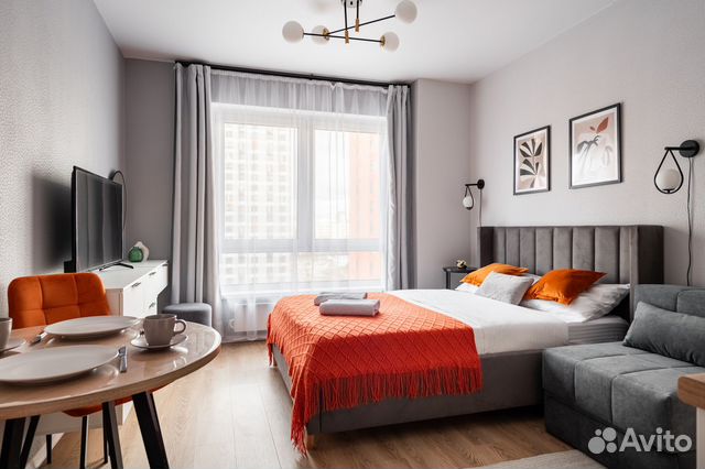 

Квартира-студия, 28 м², 2 кровати