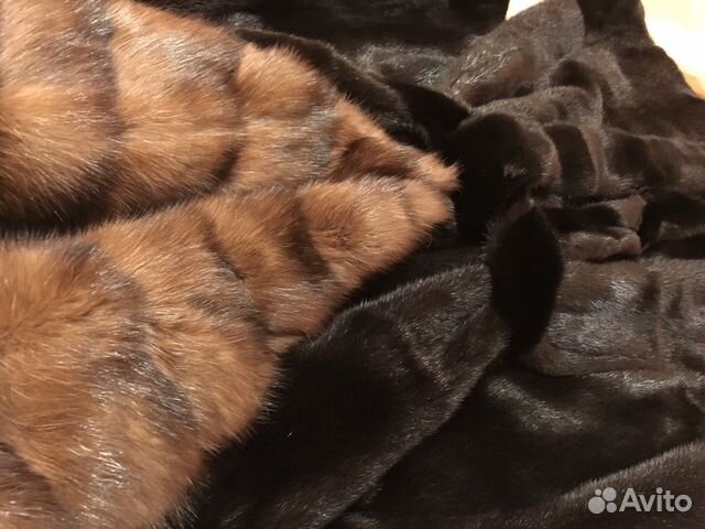 Новая норковая шуба, воротник соболь