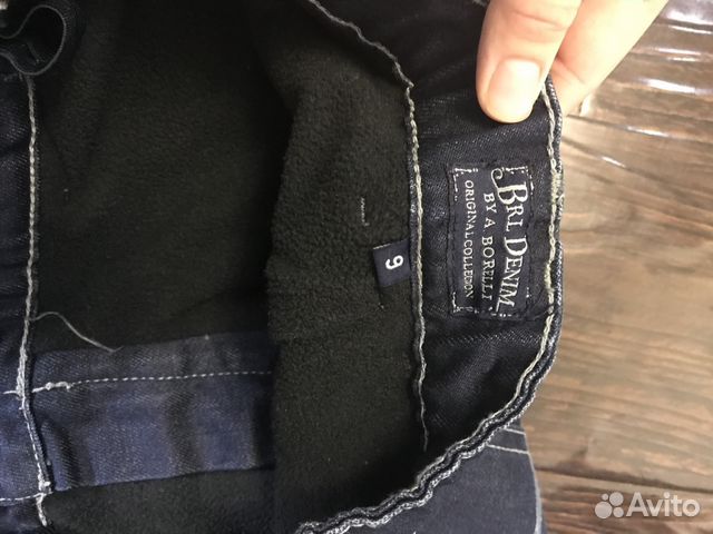 Джинсы новые Италия Borelli размер 9 лет, флис вну