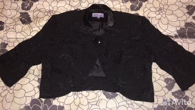 Платье черное с поясом и болеро 42-44 р-р