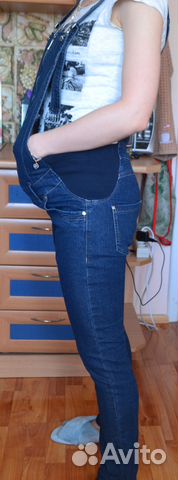 Джинсовый комбинезон для беременных