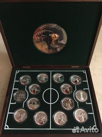 Серебро 14 монет Чемпионат Мира по футболу - 2018г