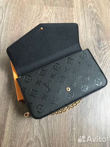Клатч Louis Vuitton Felicie кошелёк LV чёрный