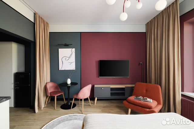 

Квартира-студия, 28 м², 1 кровать