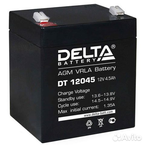 Аккумуляторная батарея Delta DT12045 12В/4,5Ач