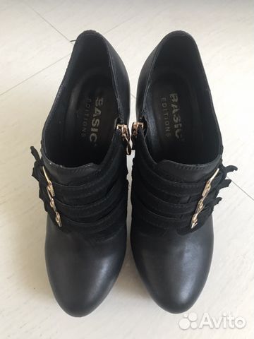 Ботильоны черные/полусапожки/осенняя обувь