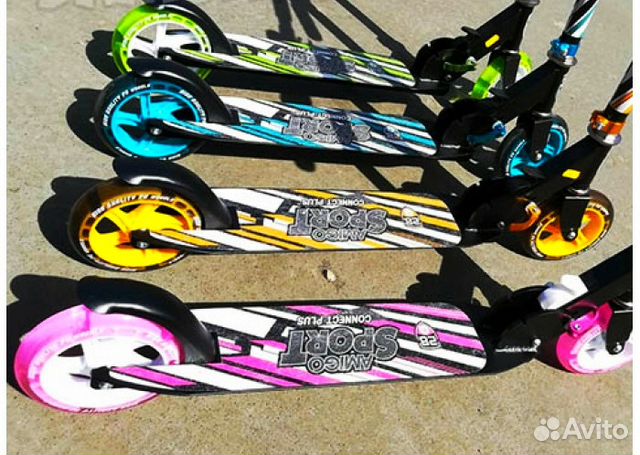 Самокат для детей от 5лет. Светится