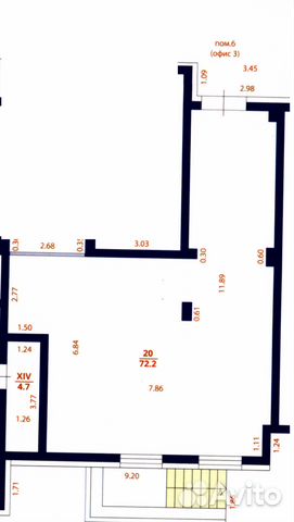 Помещение свободного назначения, 72.2 м²