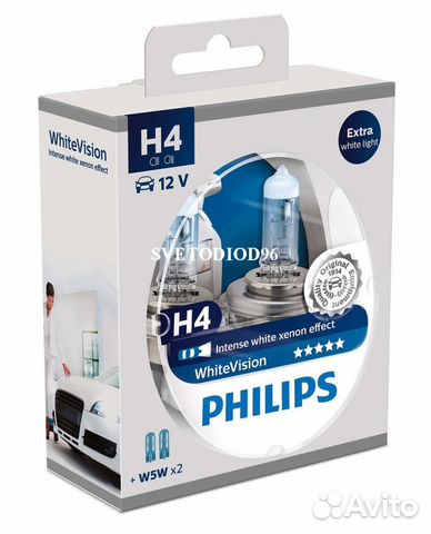 Philips white vision (H4, 12342whvsm) Philips white vision (H4, 12342whvsm)