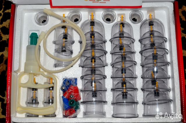 Вакуумные массажные банки (комплект из 32шт.)